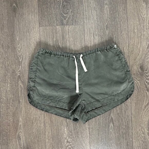 Aritzia Azure Skies Trope Shorts Chambray Drawstring Waist Army Green Size XXS - Picture 8 of 15